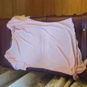 Asymmetrical light pink top